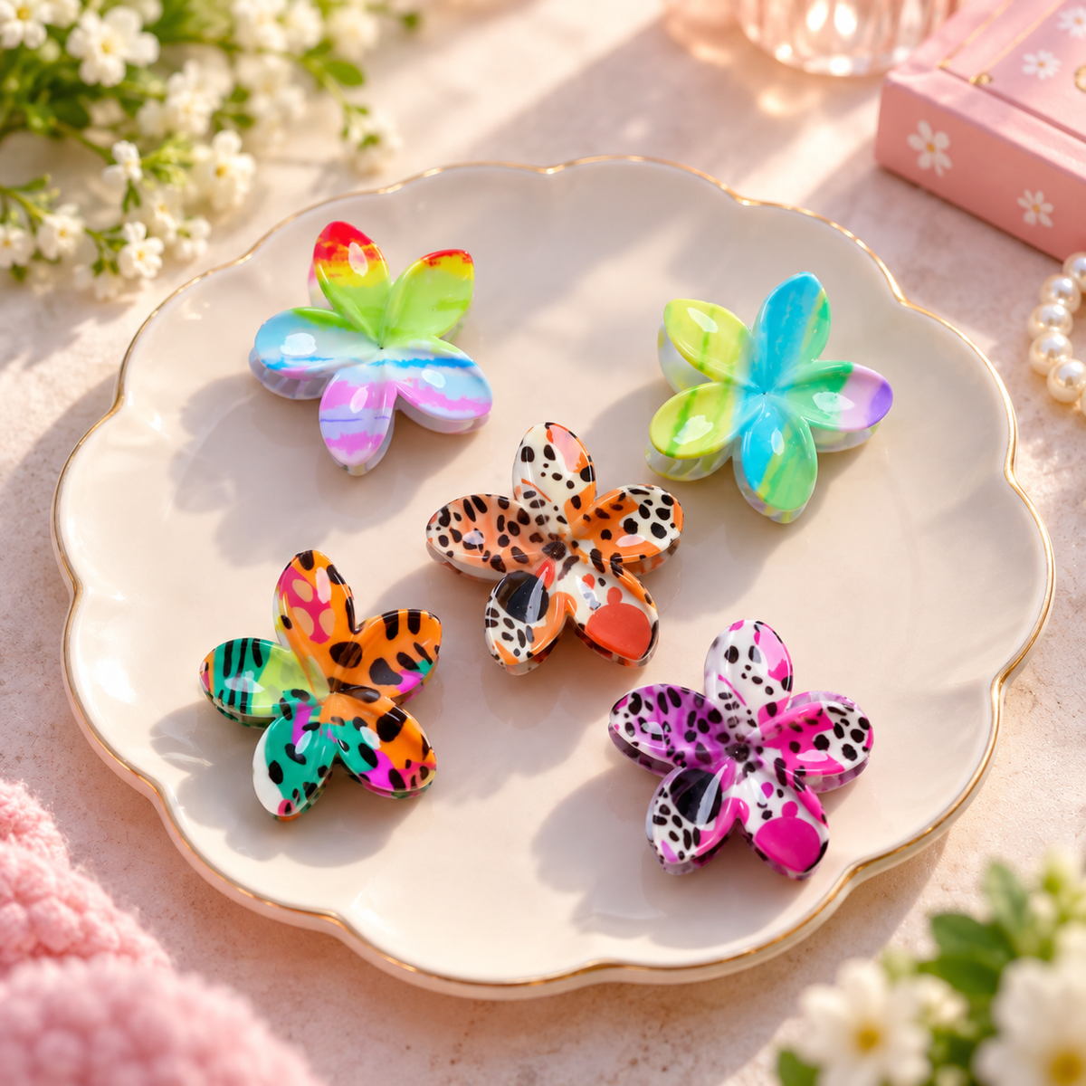 Floral Hair Clips