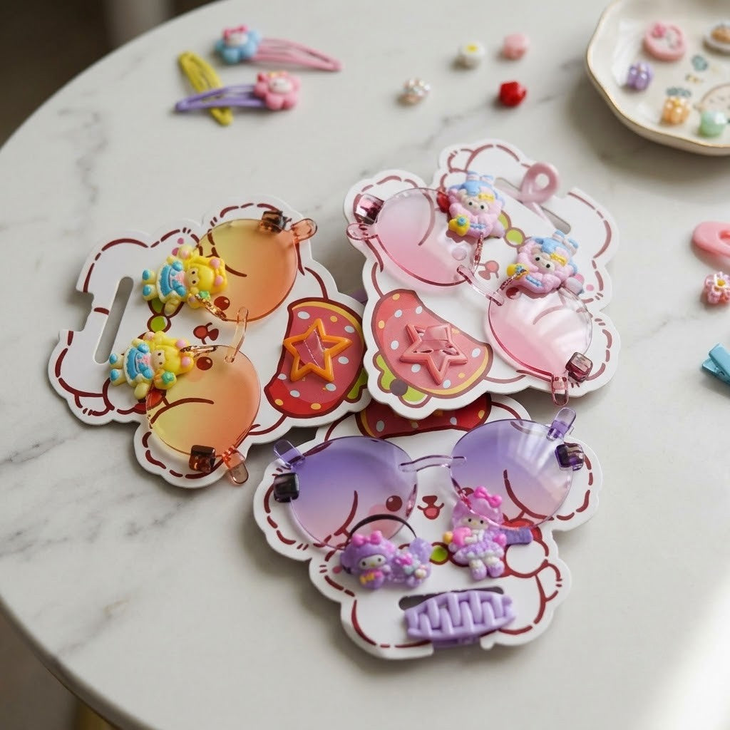 Cute Sunglasses with Hair Clip Set