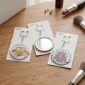Cute Owl-Themed Pocket Mirror Keychains