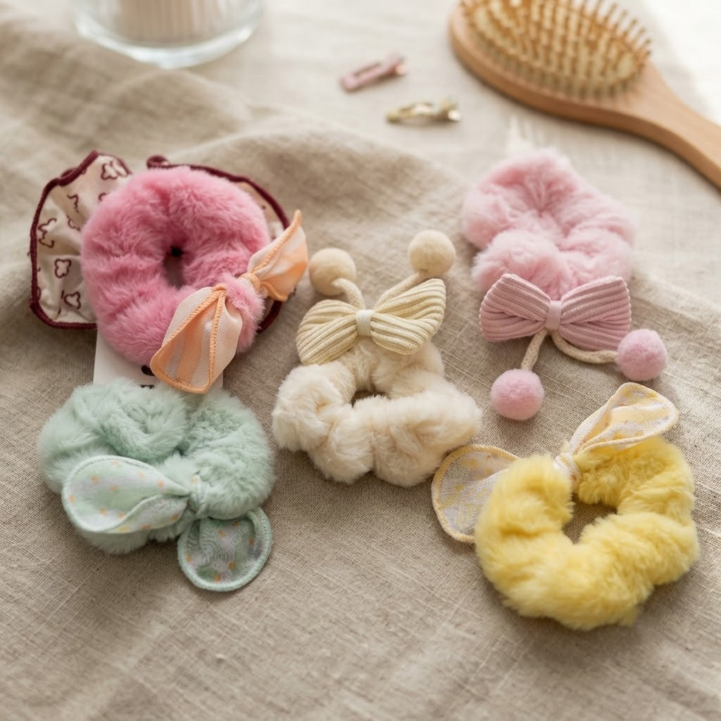 Korean Style Cute Hair Scrunchies