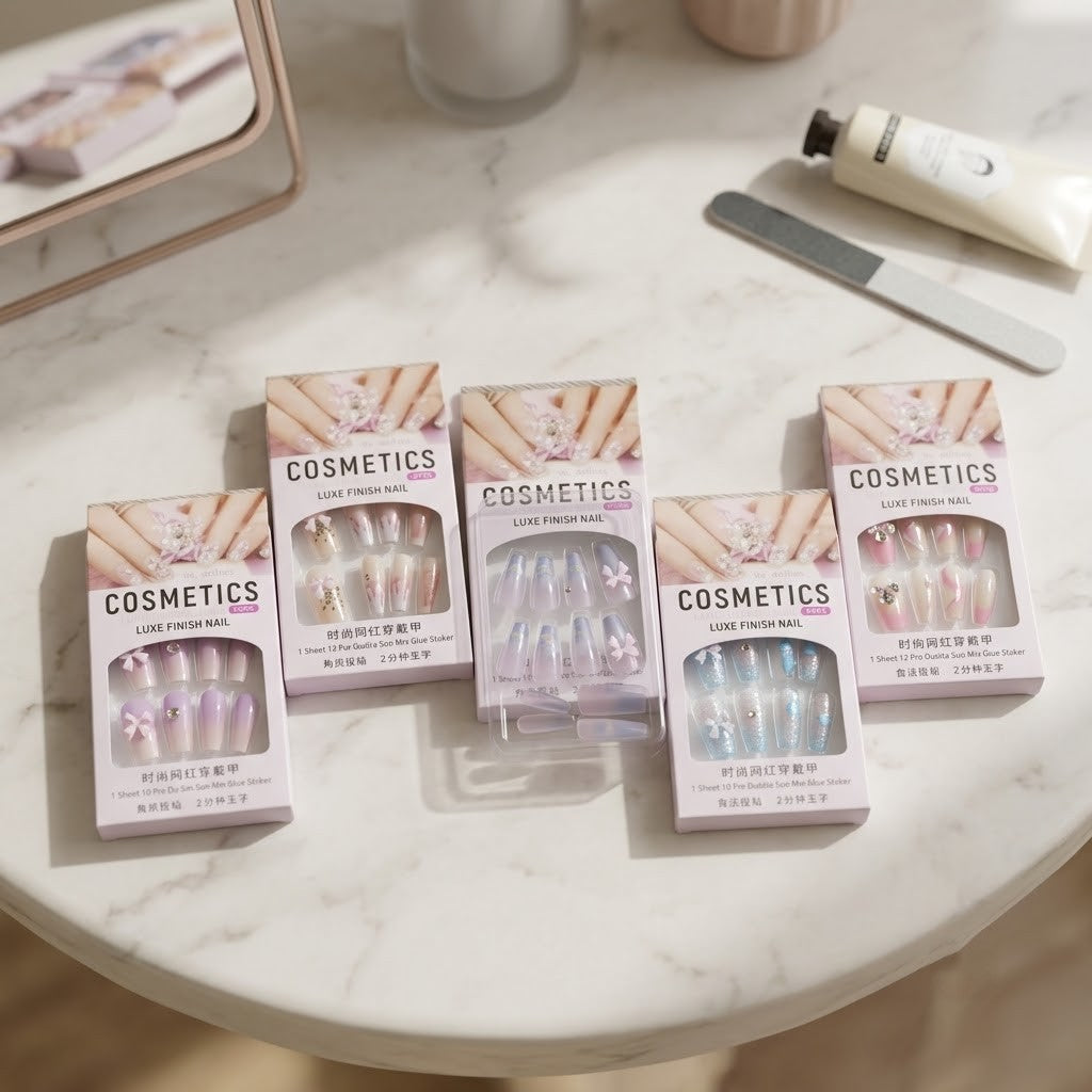 Cosmetics Luxe Finish Artificial Press-on Nails Set
