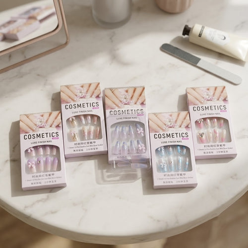 Cosmetics Luxe Finish Artificial Press-on Nails Set