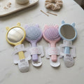 2-in-1 Cute Bear-Hair Brush With Mirror