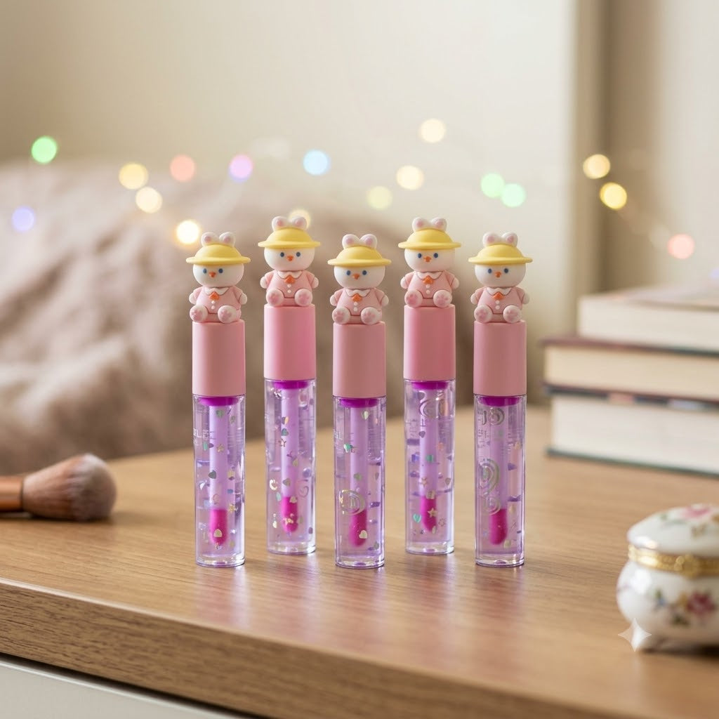 Cute Cartoon Bear Hydrating Lip Gloss